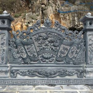bình phong đá trang trí khuôn viên lăng mộ