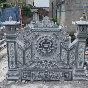 cuốn thư đá chạm khắc thủ công tinh xảo