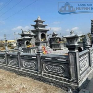 Khuôn viên lăng mộ đá đẹp chuẩn phong thủy